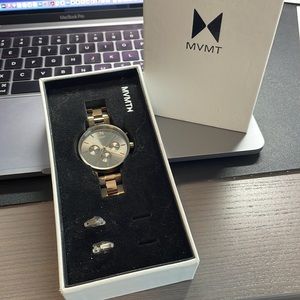 MVMT Rose Gold and Grey Chrono